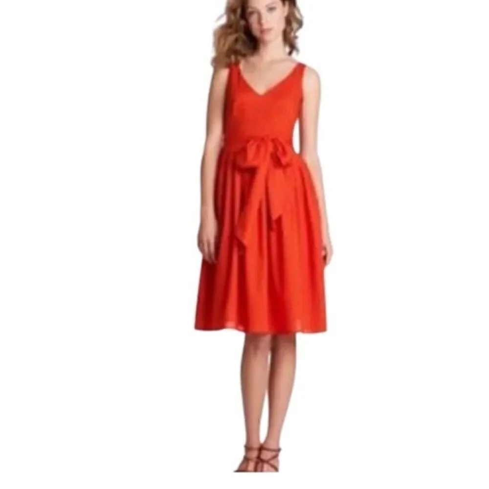 J. Crew Orange Sleeveless Cecilia Dress Size 2